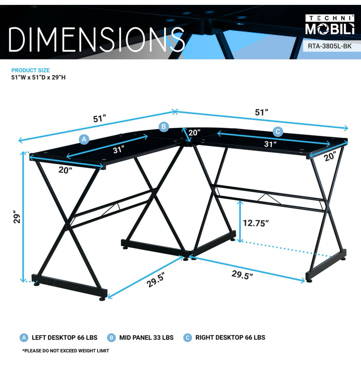 L Shaped Computer Desk