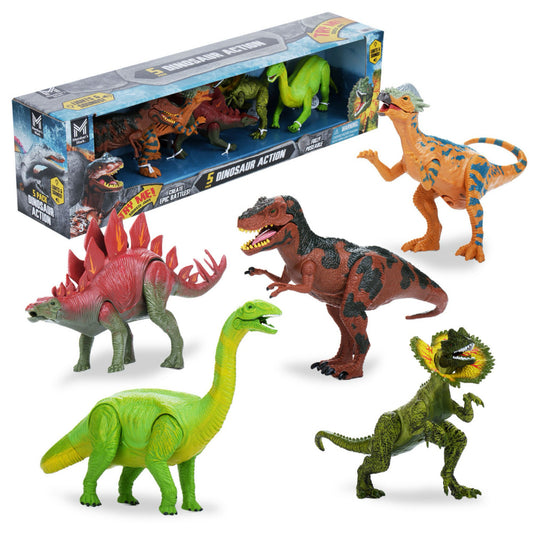 5 Dinosaur Action Set