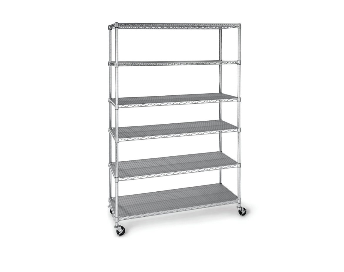 Member's Mark 6-Tier NSF Heavy Duty Wire Shelving, 47.75" W x 18" D × 75.5" H