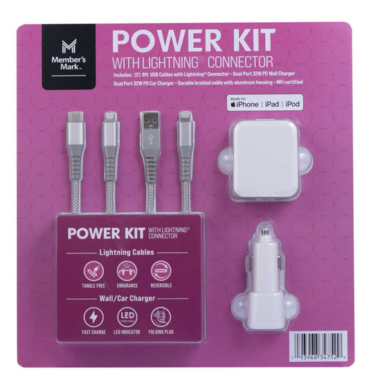 Members Mark Power Kit w/Lightning Connector