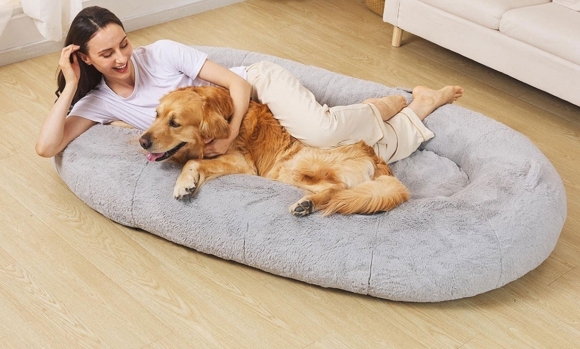 Cozy Plush Pet Bed For Humans