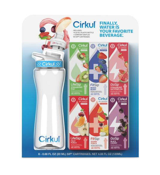 Cirkul 22oz + 6 Flavor Cartridges