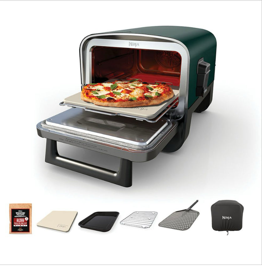 Ninja Woodfire 8-in-1 Outdoor Pizza Oven, 700°F High-Heat
Roaster, BBQ Smoker with