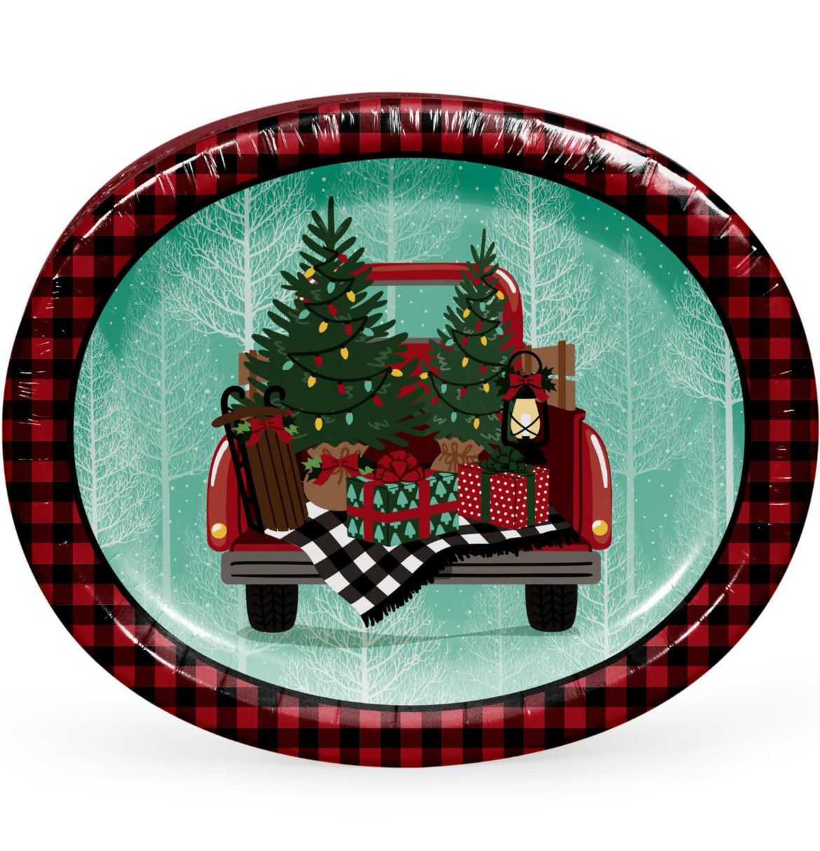 Members Mark Holiday Oval Paper Plates 10” x 12”