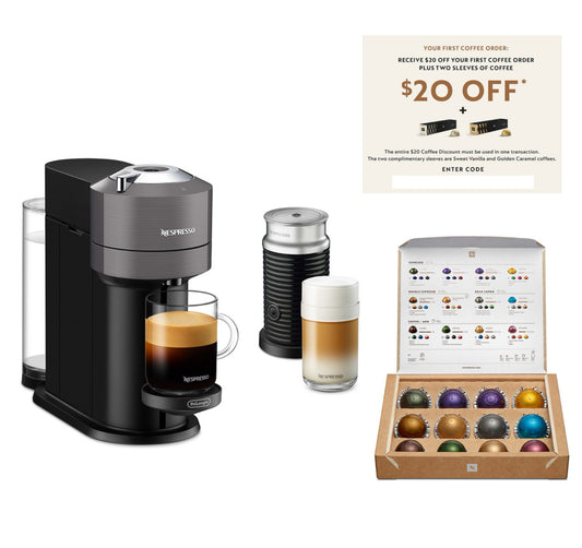 Nespresso Vertuo Next Deluxe by De’Longhi, Dark Grey with Milk Frother