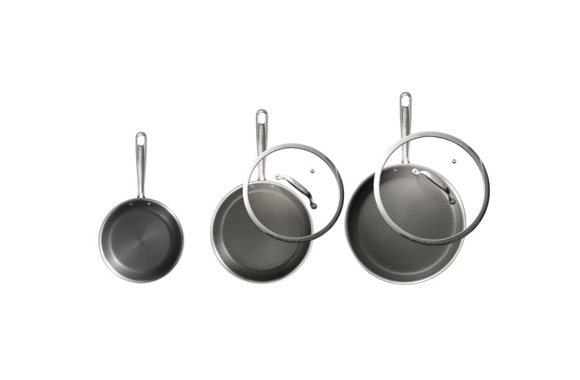 T-fal HybridMesh 5-Piece Tri-Ply
Stainless Steel Fry Pan Set